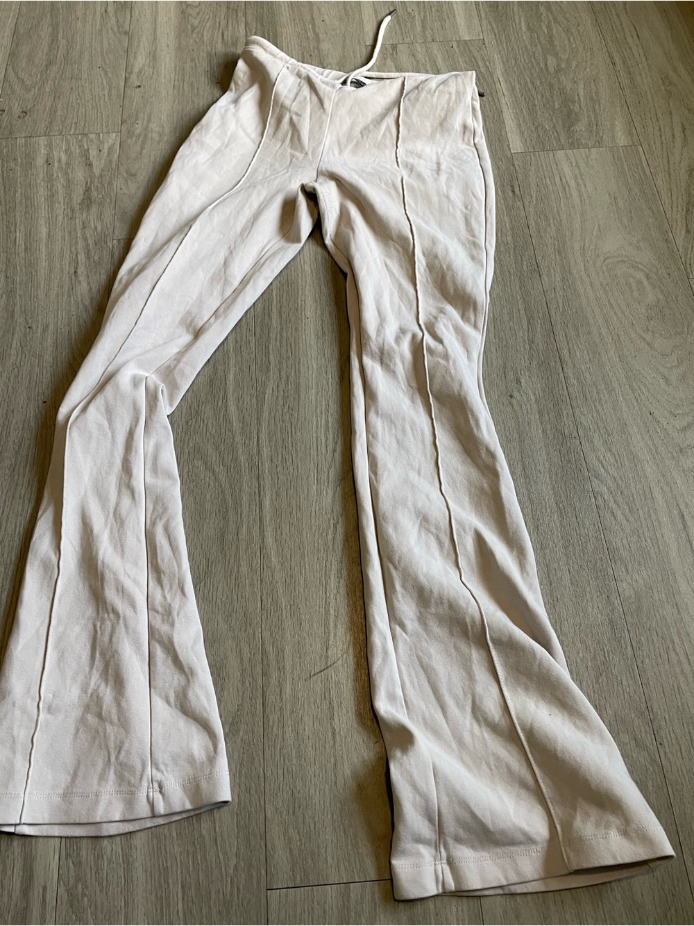 Zara Cream Flared Knit Pants